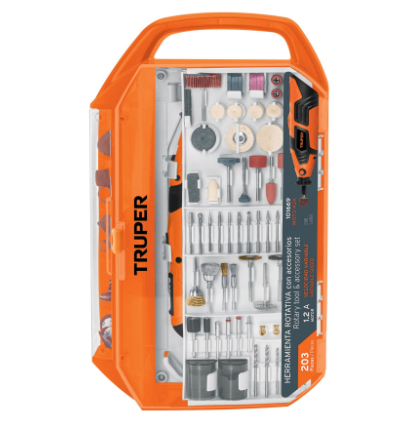 HERRAMIENTA ROTATIVA PROFESIONAL 150W CON 201 ACCESORIOS, TRUPER 101669 N
