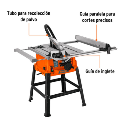 SIERRA DE MESA 10'' DE 1900 W (2-1/2 HP) CON BASE, TRUPER 101796