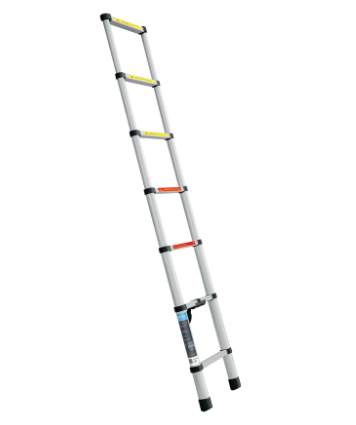 ESCALERA TELESCÓPICA, 7 PELDAÑOS, TIPO II, CAPACIDAD 175KG 101903 P