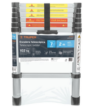 Cargar imagen en el visor de la galería, ESCALERA TELESCÓPICA, 7 PELDAÑOS, TIPO II, CAPACIDAD 175KG 101903 P
