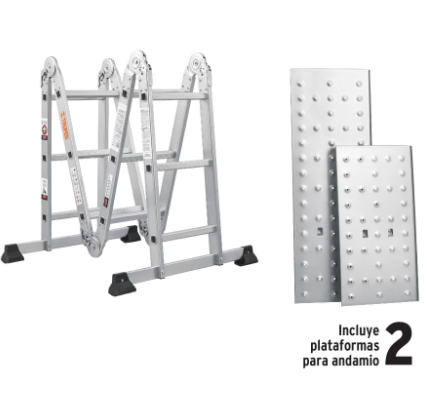 ESCALERA MULTIPOSICIÒN 16 PELDAÑOS, TIPO I, TRUPER 101906 *