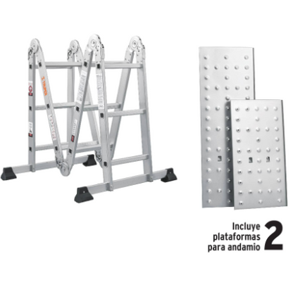 ESCALERA MULTIPOSICIÒN 16 PELDAÑOS, TIPO I, TRUPER 101906 *