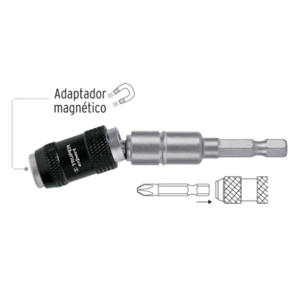 ADAPTADOR ARTICULADO P/PUNTAS, CAMBIO RÁPIDO, 120 MM,EXPERT