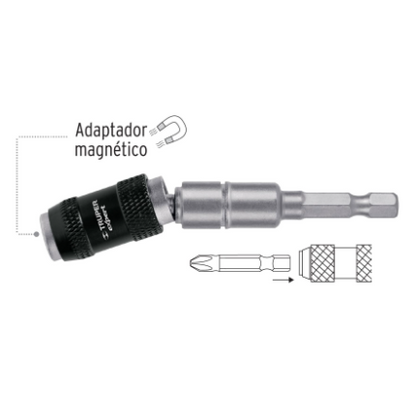 ADAPTADOR ARTICULADO P/PUNTAS, CAMBIO RÁPIDO, 120 MM,EXPERT