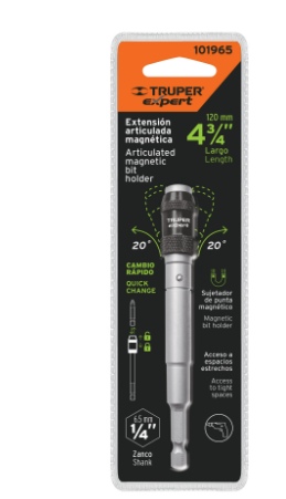ADAPTADOR ARTICULADO P/PUNTAS, CAMBIO RÁPIDO, 120 MM,EXPERT