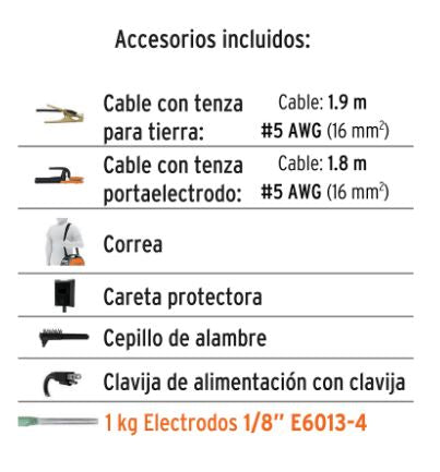 MINI SOLDADORA INVERSORA 130A 127V, TRUPER 102322 N