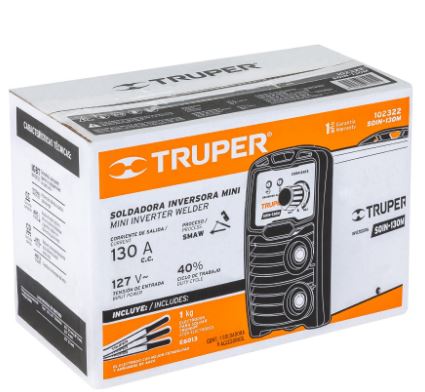 MINI SOLDADORA INVERSORA 130A 127V, TRUPER 102322 N
