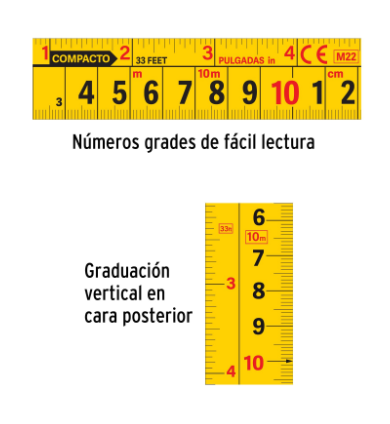 FLEXÒMETRO COMPACTO 10 CON GRIP, CINTA 25MM, TRUPER 102332 *