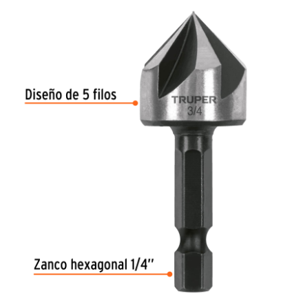 AVELLANADOR HSS CAMBIO RÁPIDO 3/4'', TRUPER 102382 N