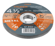 Cargar imagen en el visor de la galería, DISCO PARA CORTE DE METAL, TIPO 41, DIÁMETRO 4-1/2&#39; 10664 *
