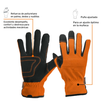 GUANTES PARA MECÁNICO, PALMA REFORZADA 10848 *