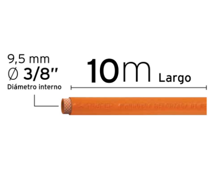 MANGUERA DE PVC PARA COMPRESOR, 10 M, 3/8