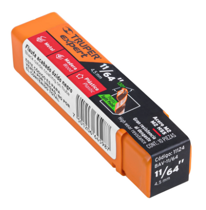 BROCA HSS 11/64'' TRUGLOD PARA METAL, TRUPER EXPERT 11124 *