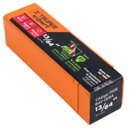 BROCA DE ALTA VELOCIDAD 13/64'' TRUPER 11128 *