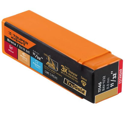 BROCA HSS 11/32'' TUGOLD PARA METAL, TRUPER EXPERT 11146 *