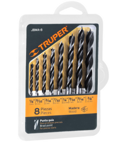 JUEGO DE BROCAS PARA MADERA, 8 PIEZAS 11338 P