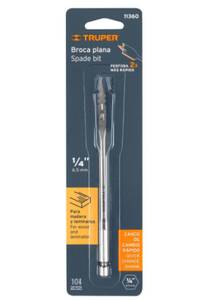 BROCA PLANA DE MANITA, 1/4'', TRUPER