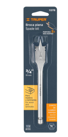 BROCA PLANA DE MANITA, 3/4'', TRUPER 11378 *