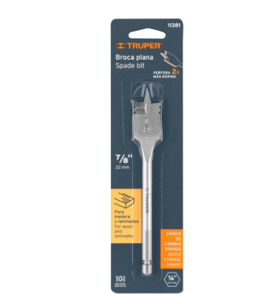 BROCA PLANA DE MANITA, 7/8" TRUPER 11381 *