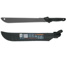 Cargar imagen en el visor de la galería, MACHETE DOBLE FILO 18&#39;&#39; CACHA INYECTADA, CON FUNDA, TRUPER 11386
