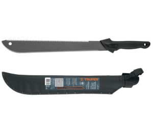 MACHETE DOBLE FILO 18'' CACHA INYECTADA, CON FUNDA, TRUPER 11386