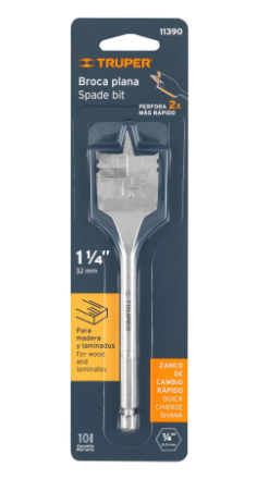 BROCA PLANA DE MANITA, 1-1/4'' TRUPER 11390 *