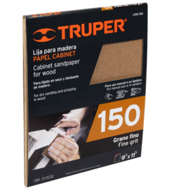 LIJA PARA MADERA PAPEL CABINET, GRANO 150 11613 *