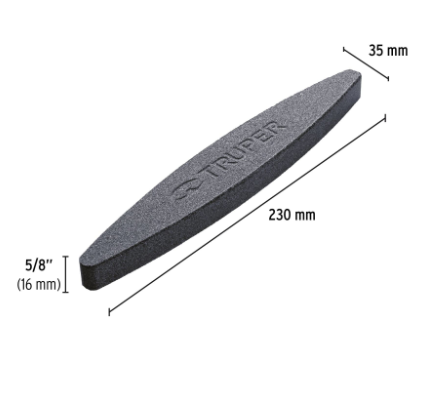 PIEDRA PARA GUADAÑA 220 X 35 X 16MM, GRANO 120 TRUPER 11669 *