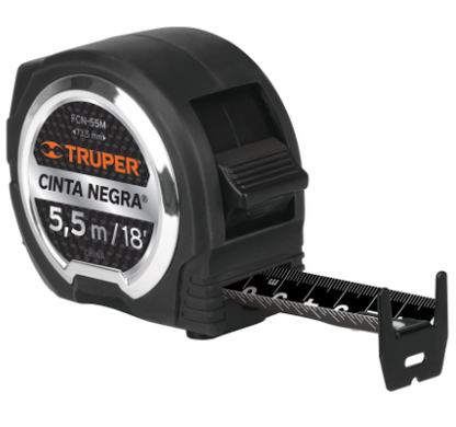 FLEXÒMETRO CINTA NEGRA, 5.5 M, CINTA 27MM 11745 *
