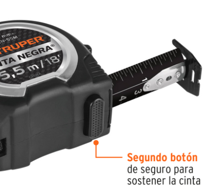 FLEXÒMETRO CINTA NEGRA, 5.5 M, CINTA 27MM 11745 *