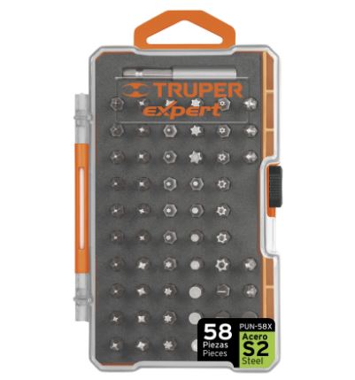JUEGO DE 58 MIXTAS LARGO 1'' ESTUCHE PLÁSTICO, EXPERT 11889 *