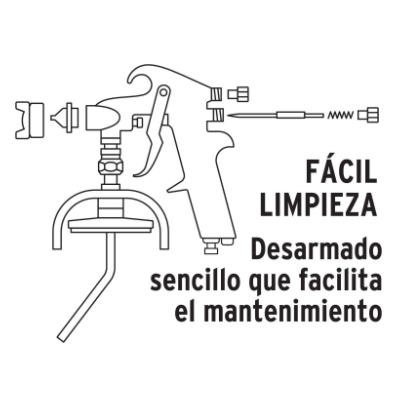 PISTOLA P/PINTAR GRAVEDAD HVLP, BOQUILLA 1.4MM 12128 *