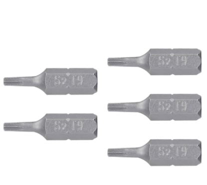 ESTUCHE CON 5 PUNTAS TORX T9 LARGO 1'', TRUPER EXPERT 12194 N