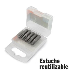 ESTUCHE CON 5 PUNTAS TORX T9 LARGO 1'', TRUPER EXPERT 12194 N