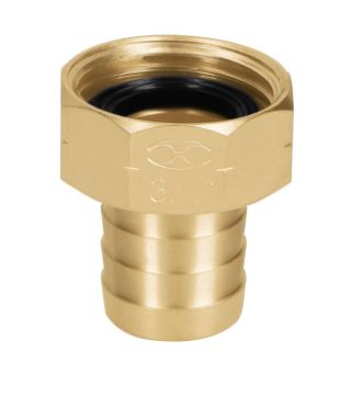 CONECTOR 3/4'' HEMBRA DE LATÓN SÓLIDO PARA MANGUERA, TRUPER 12286 *