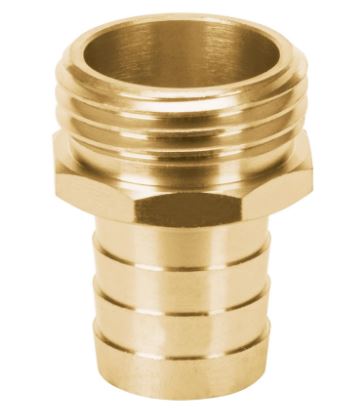 CONECTOR 3/4'' MACHO DE LATÓN SÓLIDO PARA MANGUERA, TRUPER 12287 *