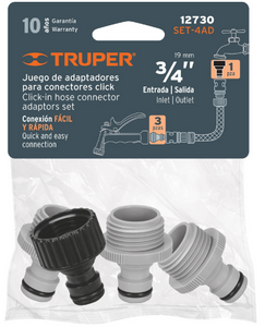SET DE 4 ADAPTADORES PARA CONECTORES CLICK 12730 *