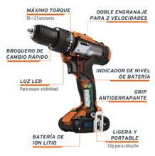 Cargar imagen en el visor de la galería, ROTOMARTILLO INALAMBRICO 3/8 12V PROFESIONAL 12794 P

