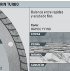 DISCO DE DIAMANTE DE 4-1/2'' X 2.2 MM RIN TURBO, TRUPER 12980 *