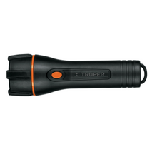 Cargar imagen en el visor de la galería, LINTERNA PLÀSTICA 1 LED 180 LM CON 2 PILAS D, TRUPER 13019 P
