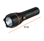 LINTERNA PLÀSTICA 1 LED 180 LM CON 2 PILAS D, TRUPER 13019 *
