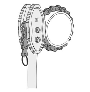 LLAVE DE CADENA TIPO CAIMÁN USO PESADO, MANGO DE 28'' TRUPER 13140 N