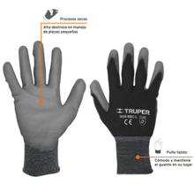 Cargar imagen en el visor de la galería, GUANTES DE NYLON RECUBIETOS DE POLIURETANO, MEDIANOS 13291 P
