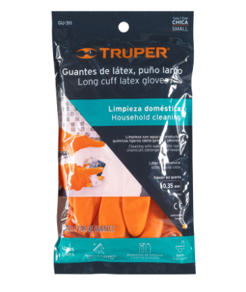 GUANTES DE LÀTEX PARA LIMPIEZA, CHICOS, TRUPER 13296 *