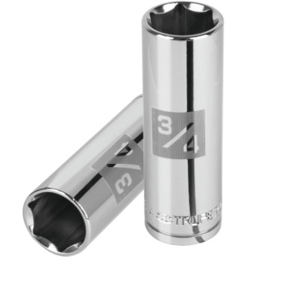 DADO LARGO DE 3/4'', 6 PUNTAS, CUADRO 1/2'', TRUPER 13329 P