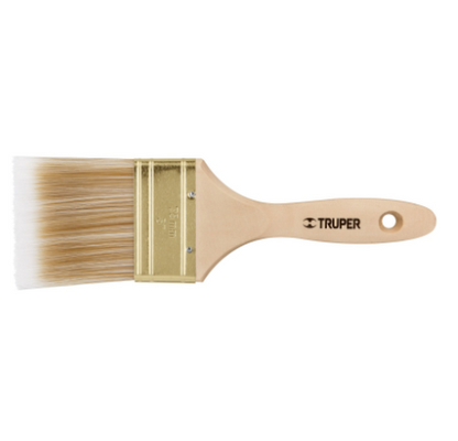 BROCHA CERDAS SINTÈTICAS 3'' CORTE RECTO, MANGO DE MADERA 13346 *