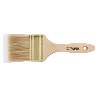 BROCHA CERDAS SINTÈTICAS 3'' CORTE RECTO, MANGO DE MADERA 13346 *