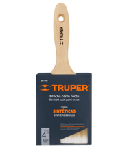 Cargar imagen en el visor de la galería, BROCHA CERDA SINTÉTICAS 4&#39;&#39; CORTE RECTO, MANGO DE MADERA 13347 P
