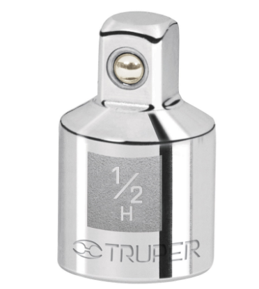 ADAPTADOR PARA MATRACA DE CUADRO 1/2'', CUADRO 3/8'', TRUPER 13422 *