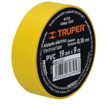 CINTA DE AISLAR TRUPER 9M X 19MM